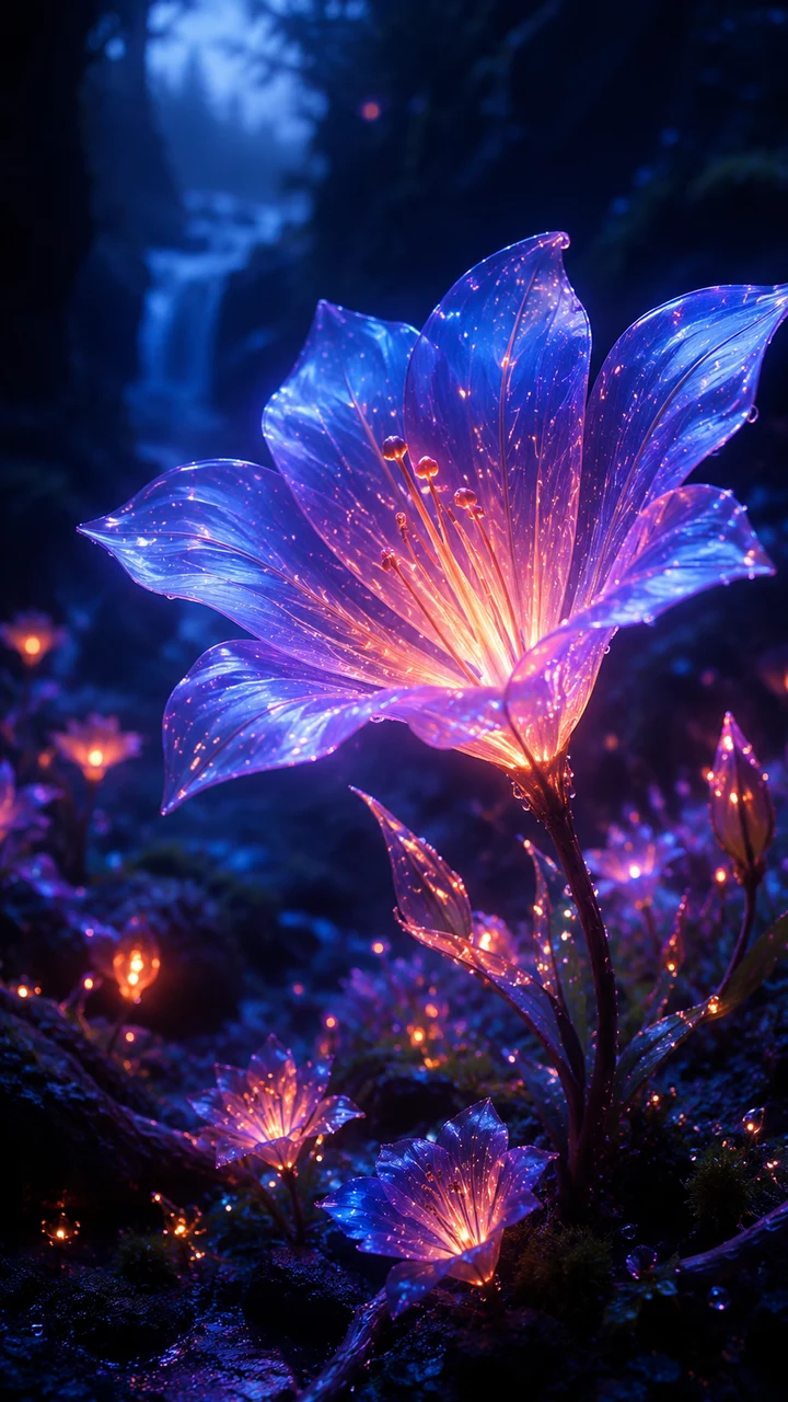 Glowing Flora — Wallforge · d523f3be