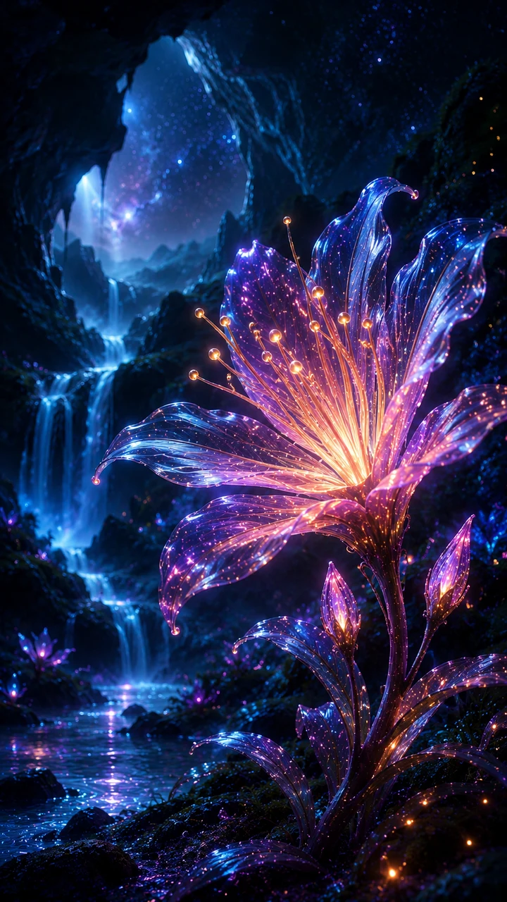 Glowing Flora — Wallforge · ff1c40d4